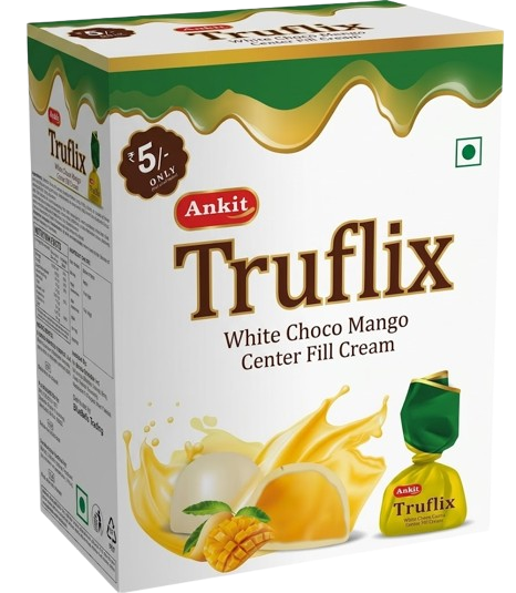 Ankit Truflix White Choco Mango Center Filled Cream Truffles