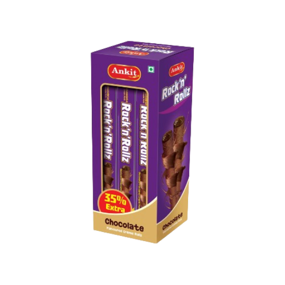 Ankit RocknRollz Chocolate-filled Wafer Rolls